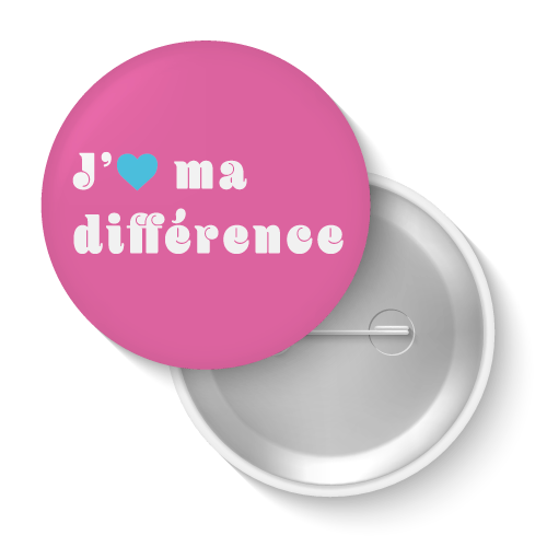 Lot de badges - J'aime ma différence