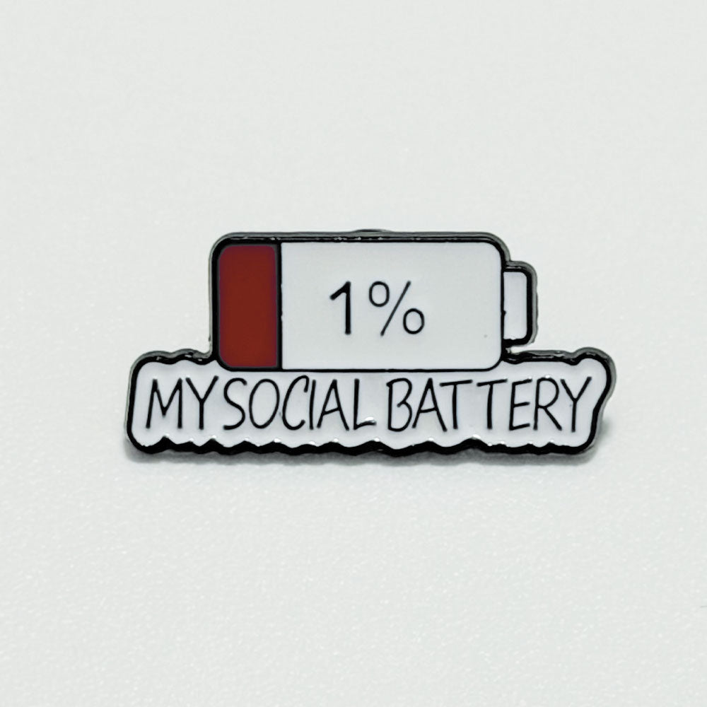 My Social Battery 1% (1 épinglette)
