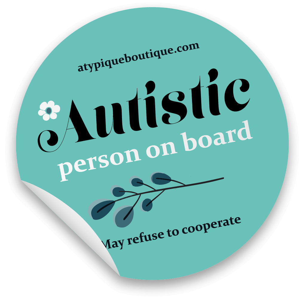 Autocollants pour véhicule - (English) Autistic person on board