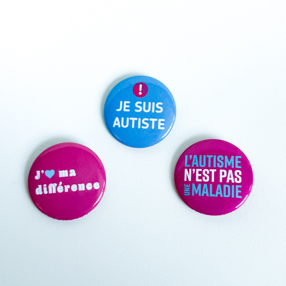 Trio badges - Autiste
