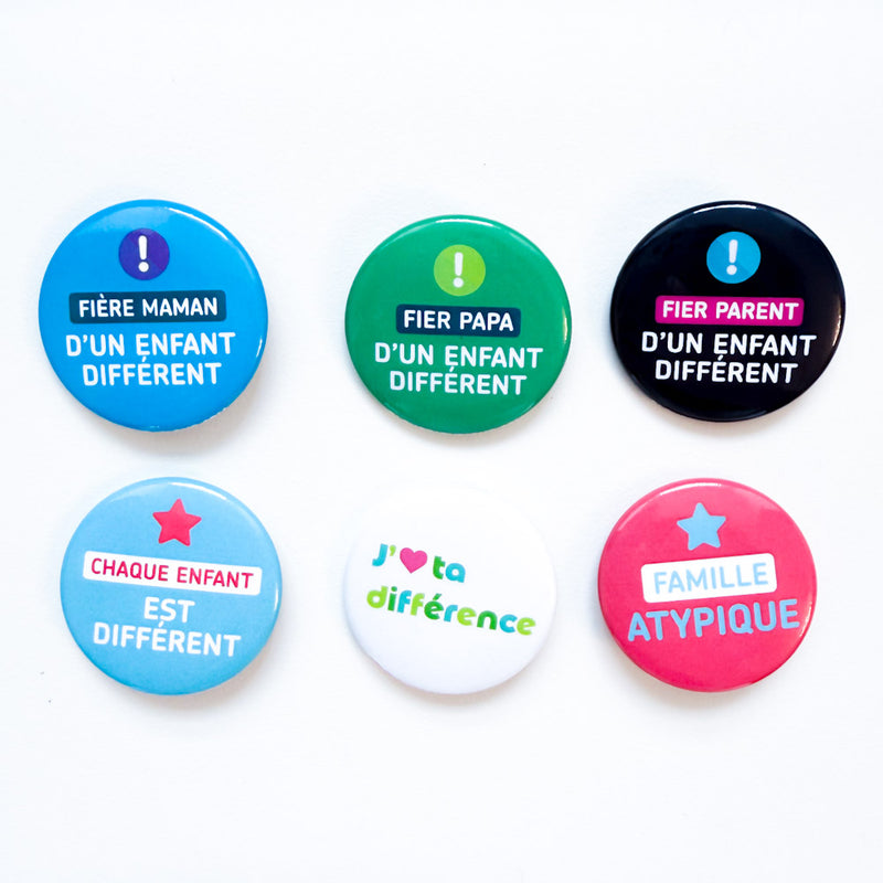 5 badges - Famille