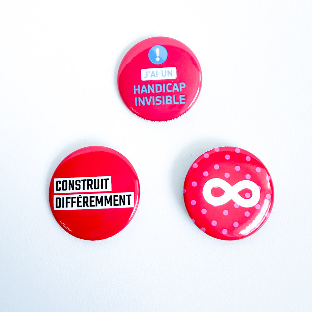 Trio badges - Handicap invisible