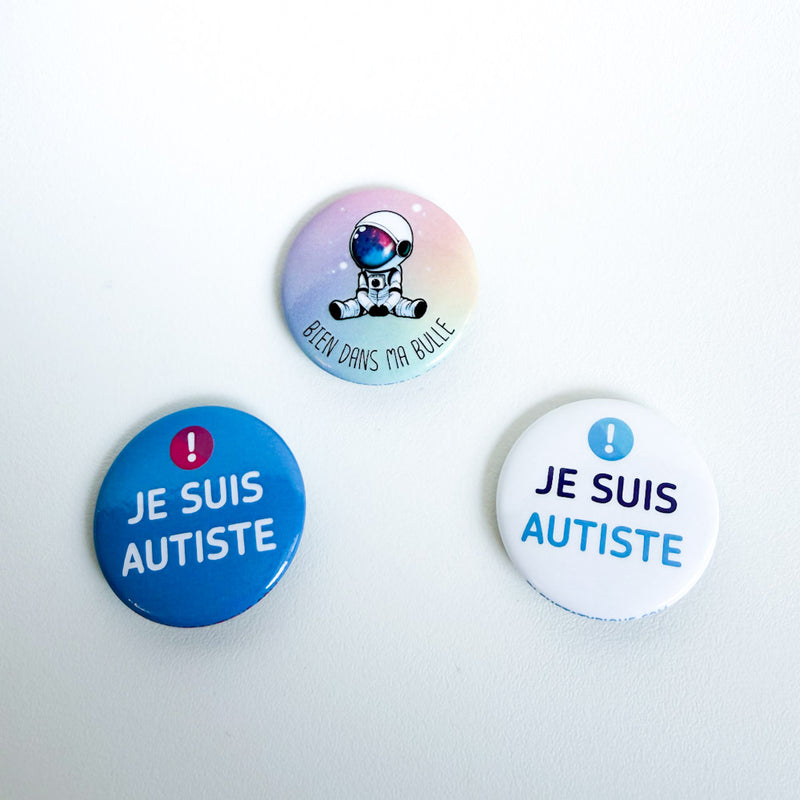 Trio badges - Je suis autiste