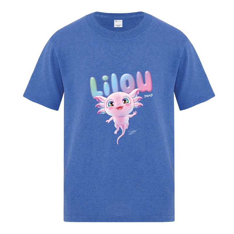 T-shirt enfant - Lilou copie, tout, tout, tout BLEU CHINÉ