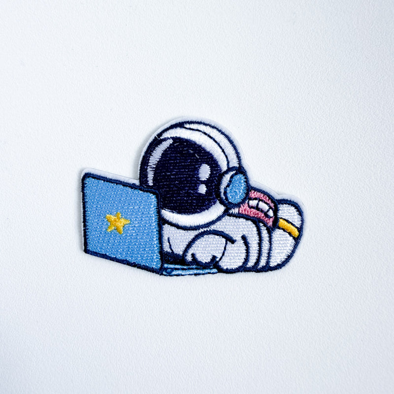 Écusson thermocollant Astronaute et ordinateur