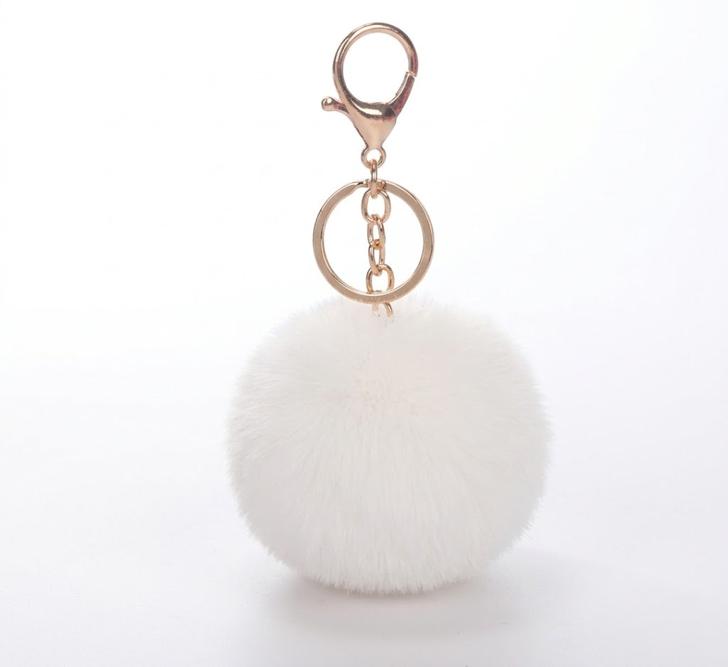 Gros pompon porte-clé