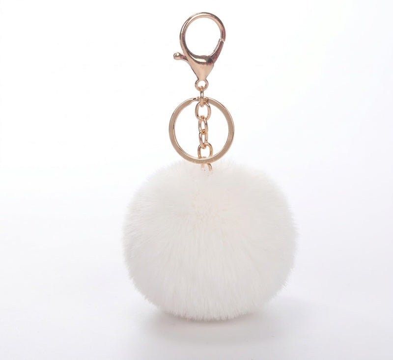 Gros pompon porte-clé