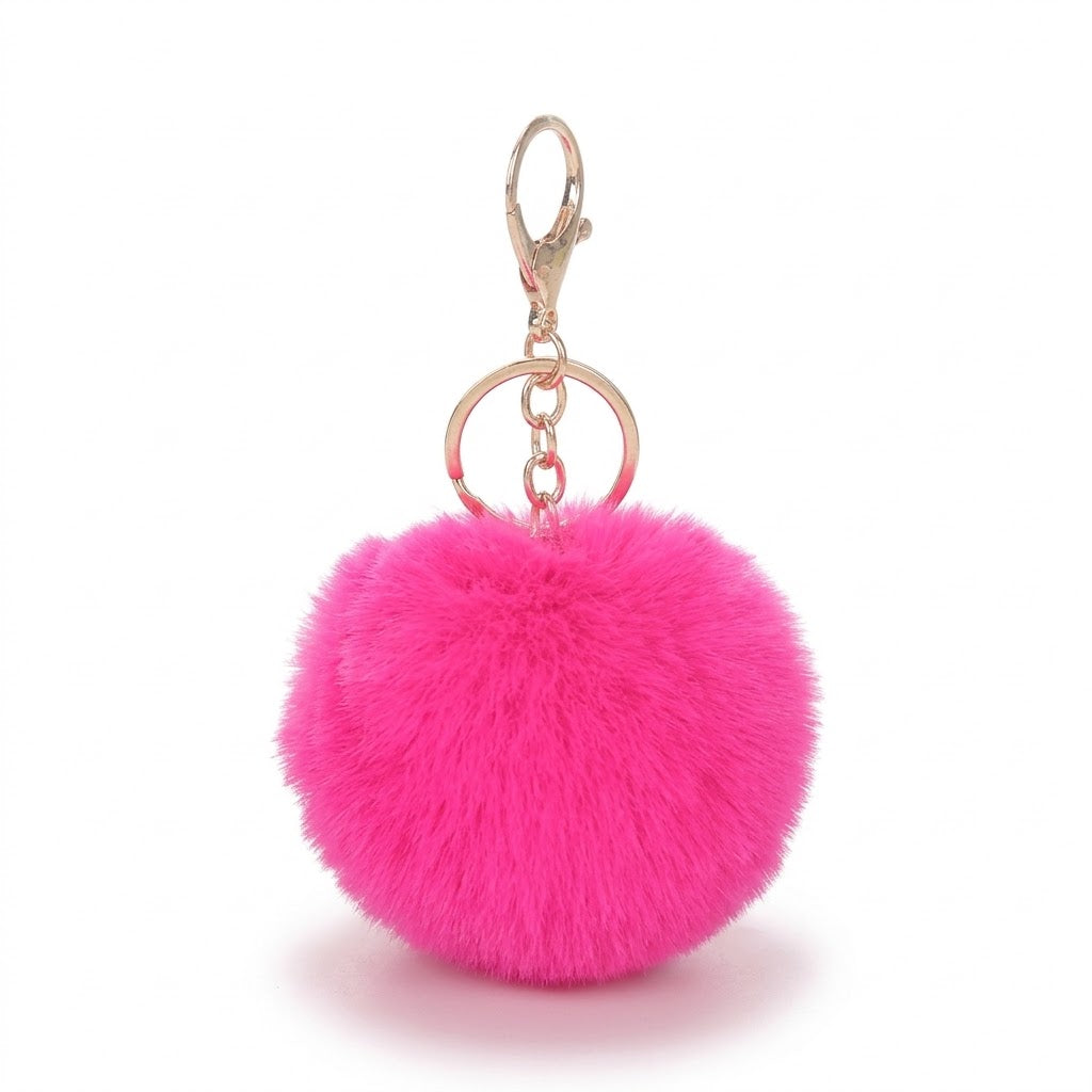 Gros pompon porte-clé