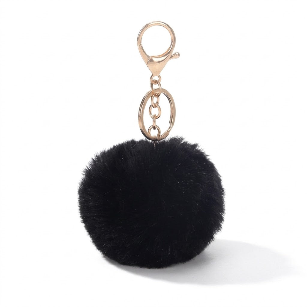 Gros pompon porte-clé