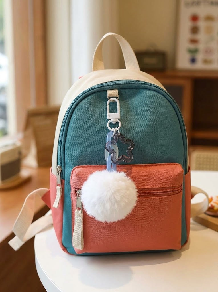 Porte-clé pompon étoile